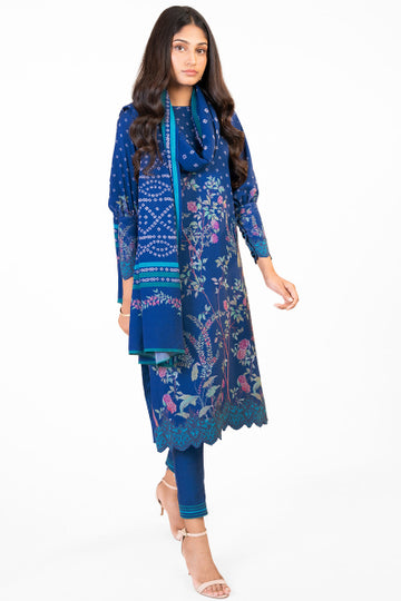 Alkaram FW-11.1-22-Blue Winter Collection 2022 Online Shopping